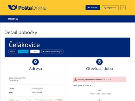 čelákovice pošta|Pošta Čelákovice (Pošta)